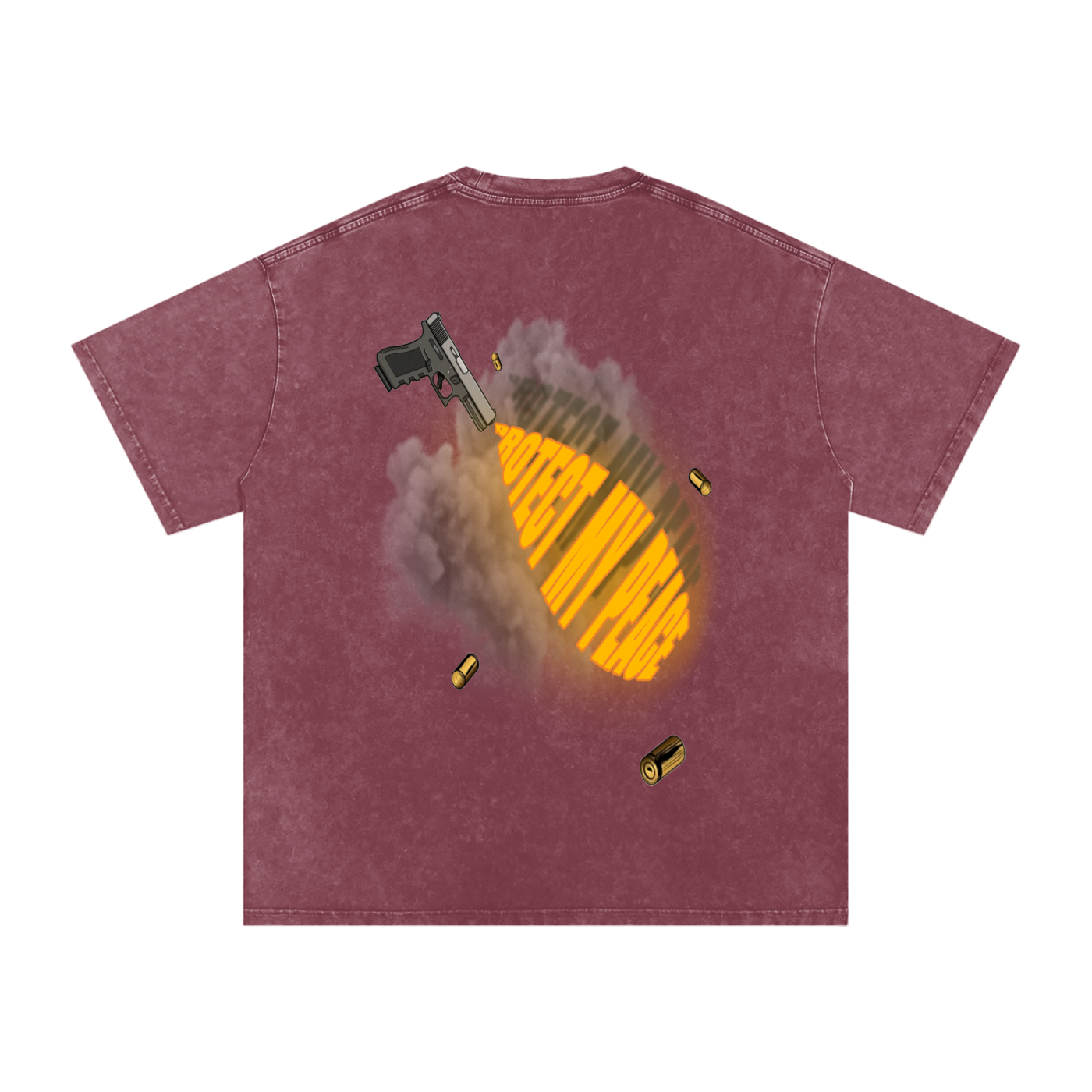 Acid Wash Oversize "PMP GRAPHIC" T-Shirt