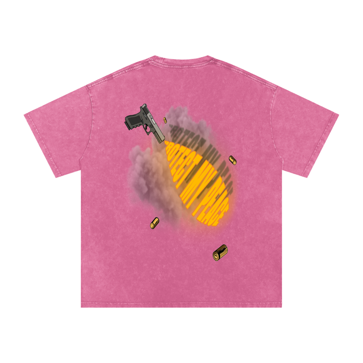 Acid Wash Oversize "PMP GRAPHIC" T-Shirt