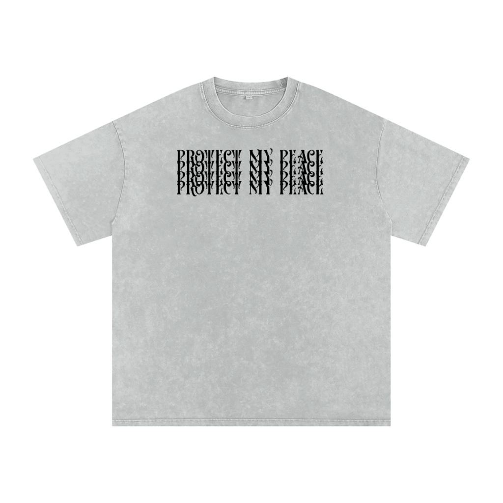 Acid Wash Oversize "Protect My Peace" T-Shirt