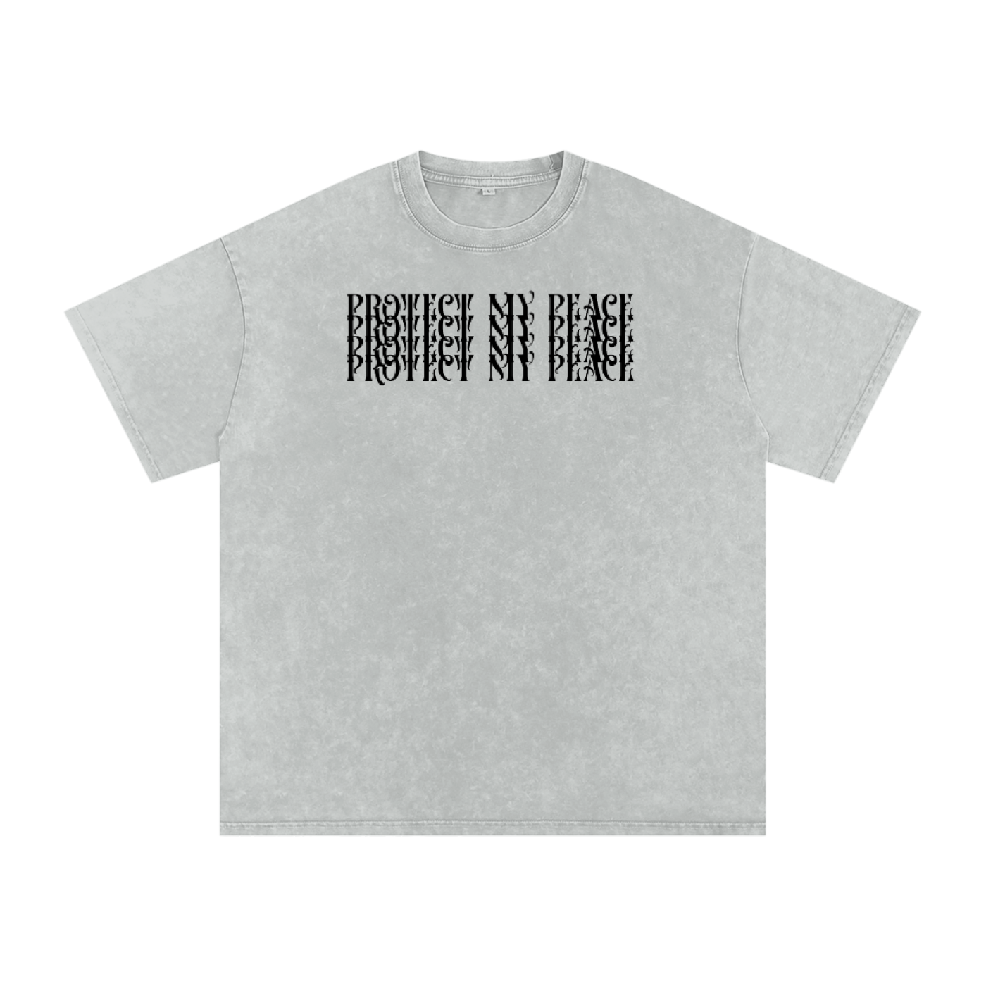 Acid Wash Oversize "Protect My Peace" T-Shirt