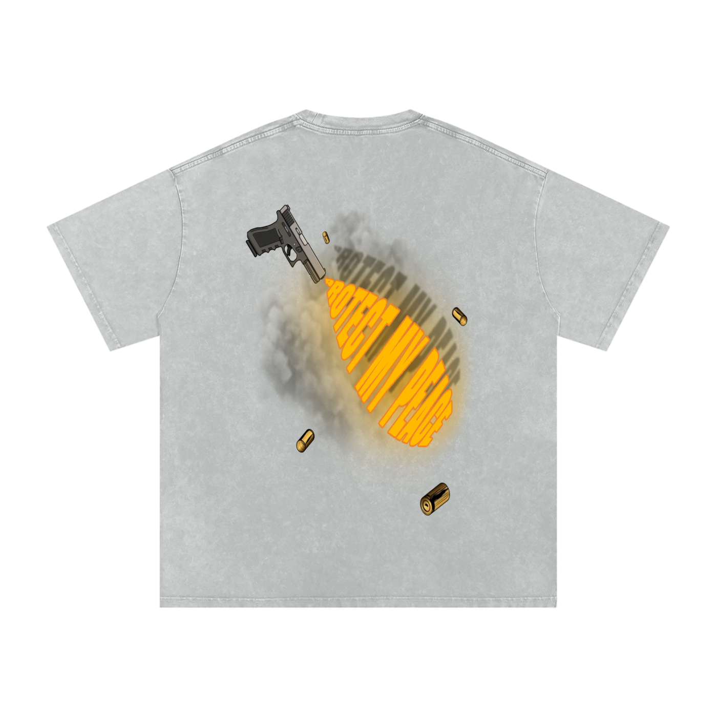Acid Wash Oversize "PMP GRAPHIC" T-Shirt