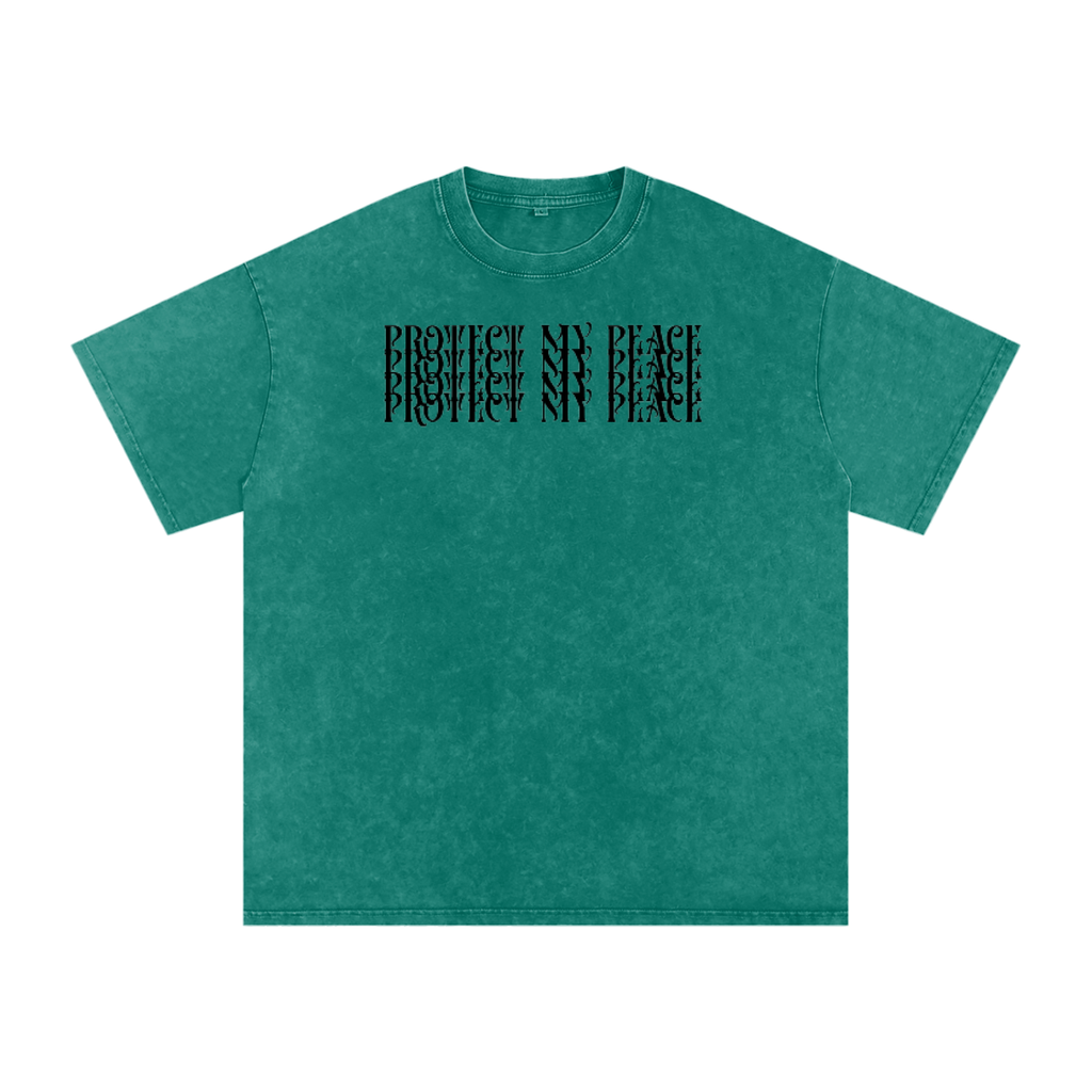 Acid Wash Oversize "Protect My Peace" T-Shirt