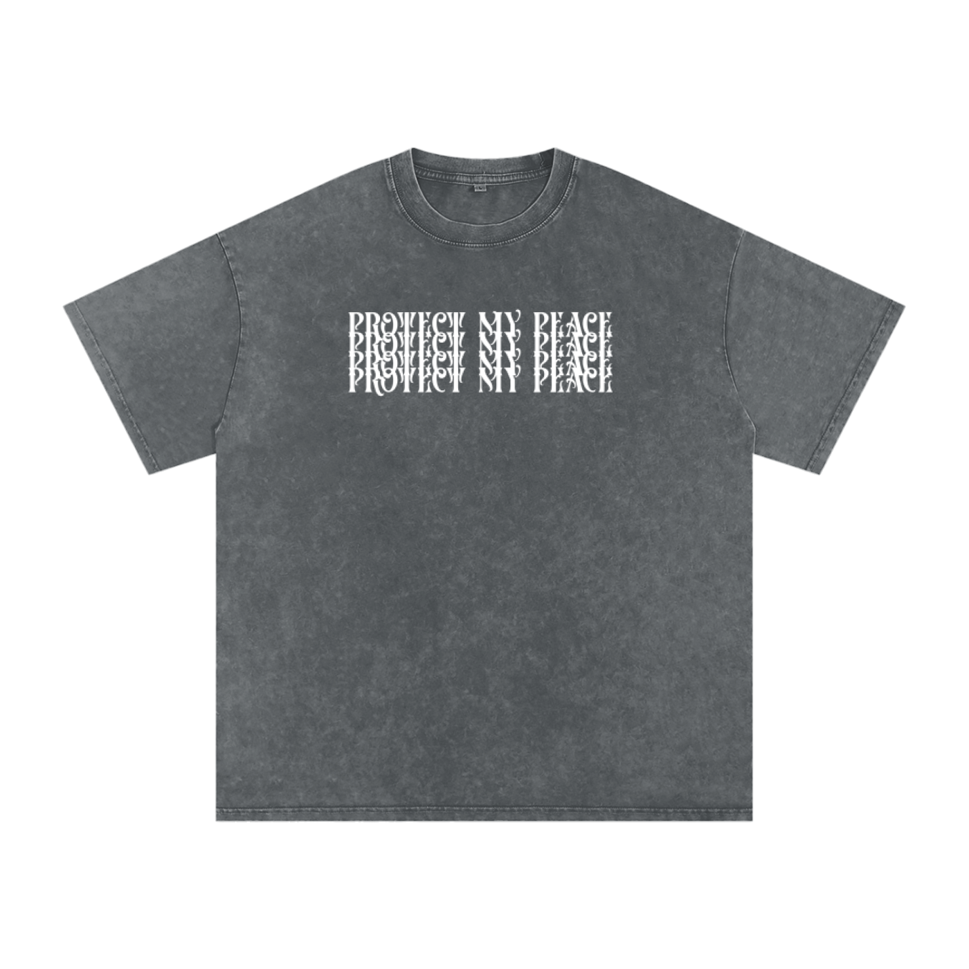 Acid Wash Oversize "Protect My Peace" FRONTSIDE ONLY T-Shirt