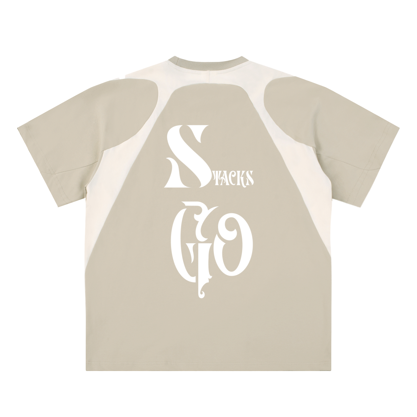Contrast Panel Cotton "Protect My Peace" T-Shirt