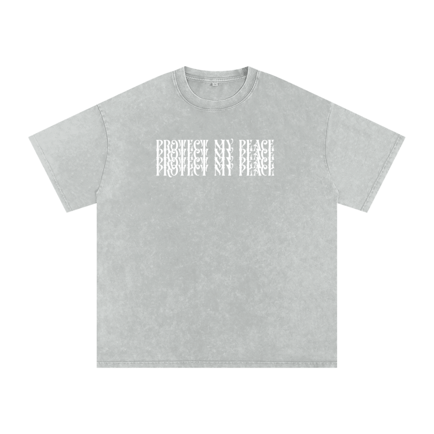 Acid Wash Oversize "Protect My Peace" FRONTSIDE ONLY T-Shirt