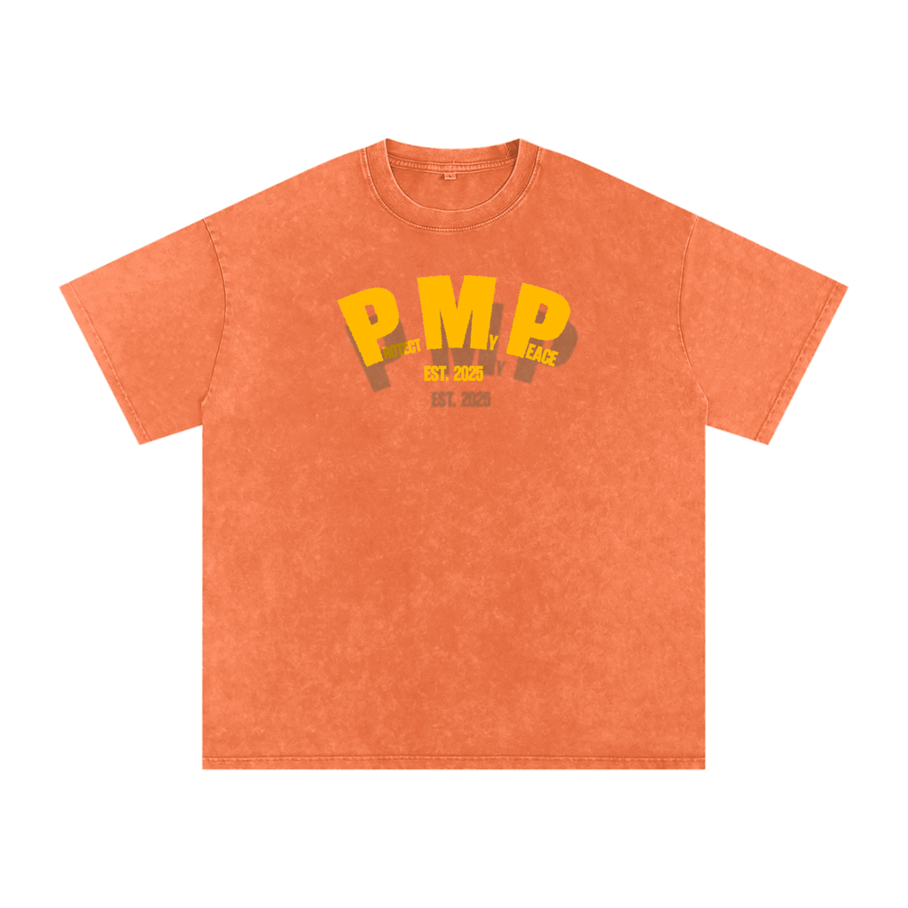 Acid Wash Oversize "PMP GRAPHIC" T-Shirt