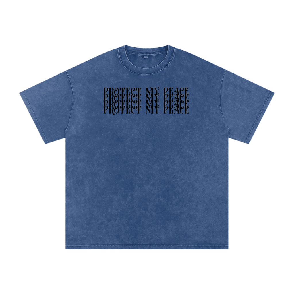 Acid Wash Oversize "Protect My Peace" T-Shirt
