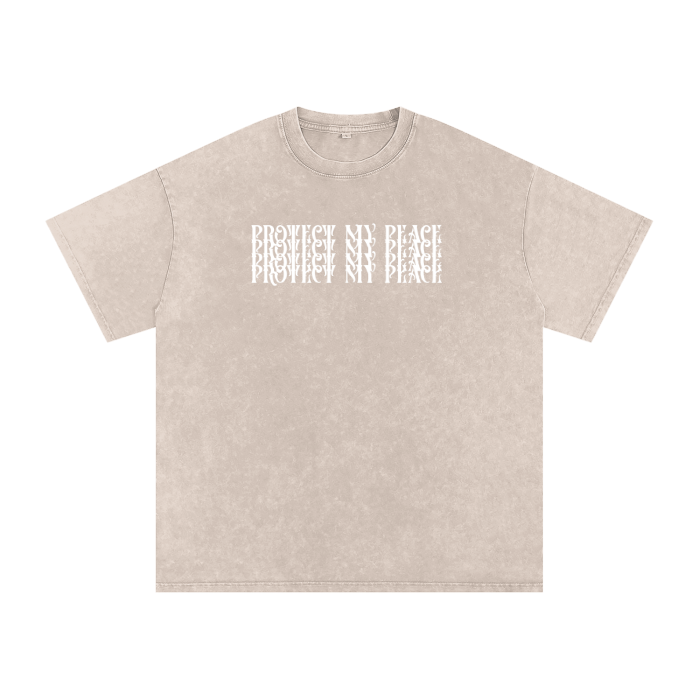 Acid Wash Oversize "Protect My Peace" FRONTSIDE ONLY T-Shirt