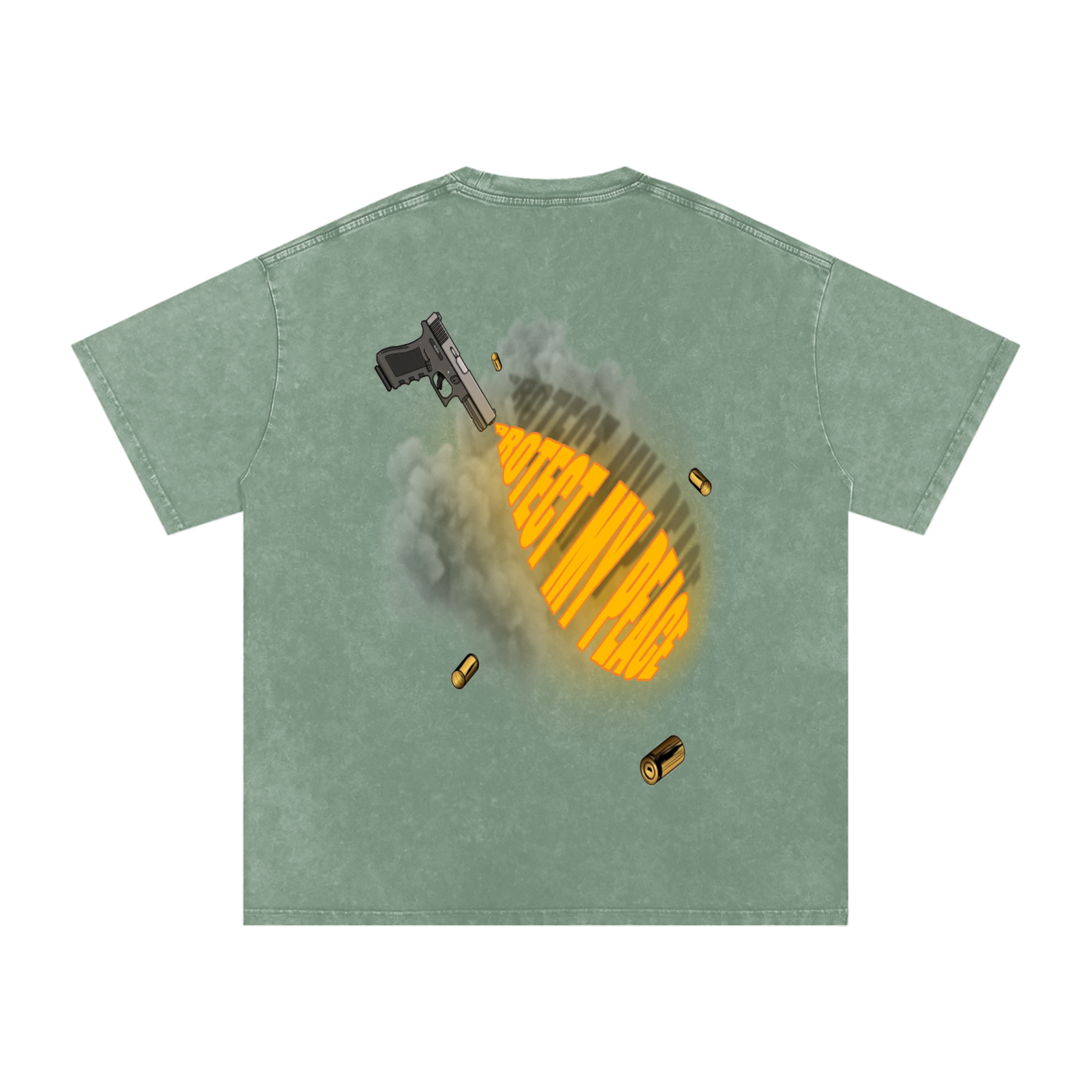 Acid Wash Oversize "PMP GRAPHIC" T-Shirt