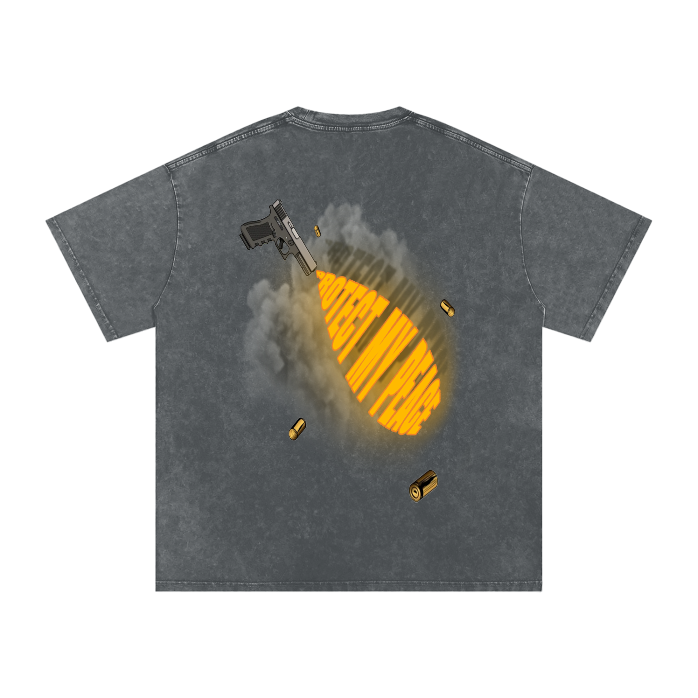 Acid Wash Oversize "PMP GRAPHIC" T-Shirt
