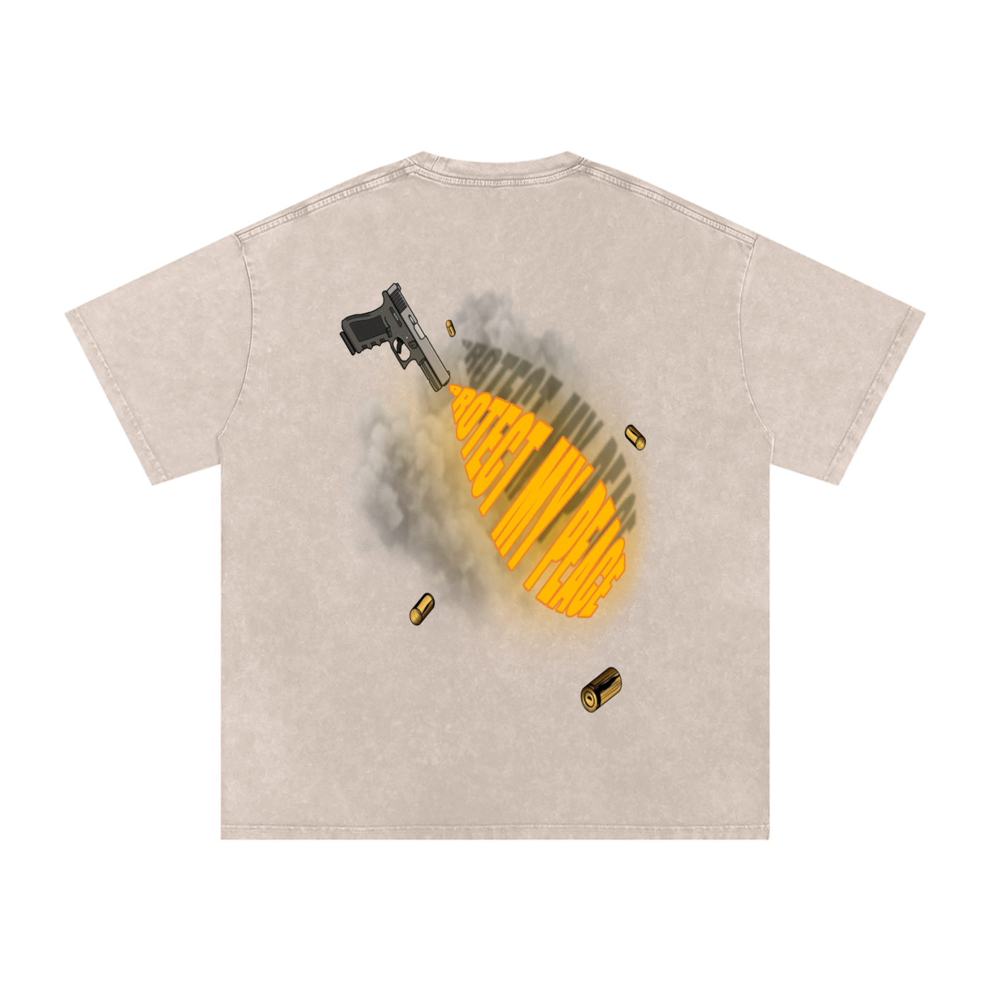 Acid Wash Oversize "PMP GRAPHIC" T-Shirt