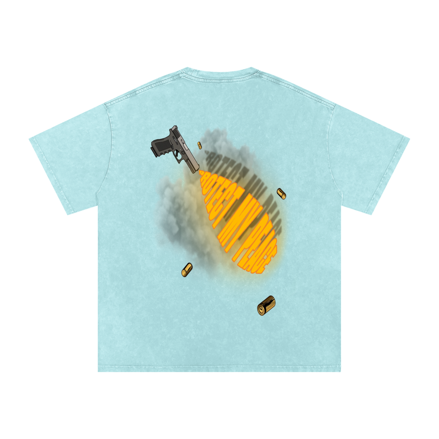 Acid Wash Oversize "PMP GRAPHIC" T-Shirt