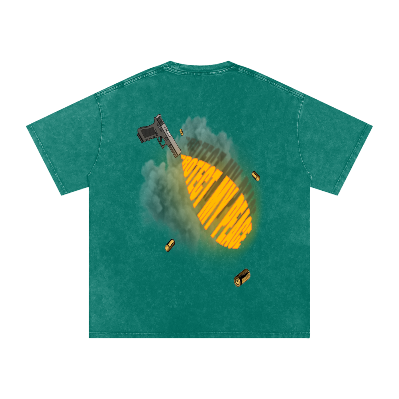 Acid Wash Oversize "PMP GRAPHIC" T-Shirt