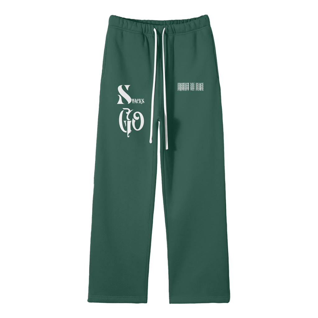 Streetwear Fleece Straight Leg Pants "Protect My Peace"