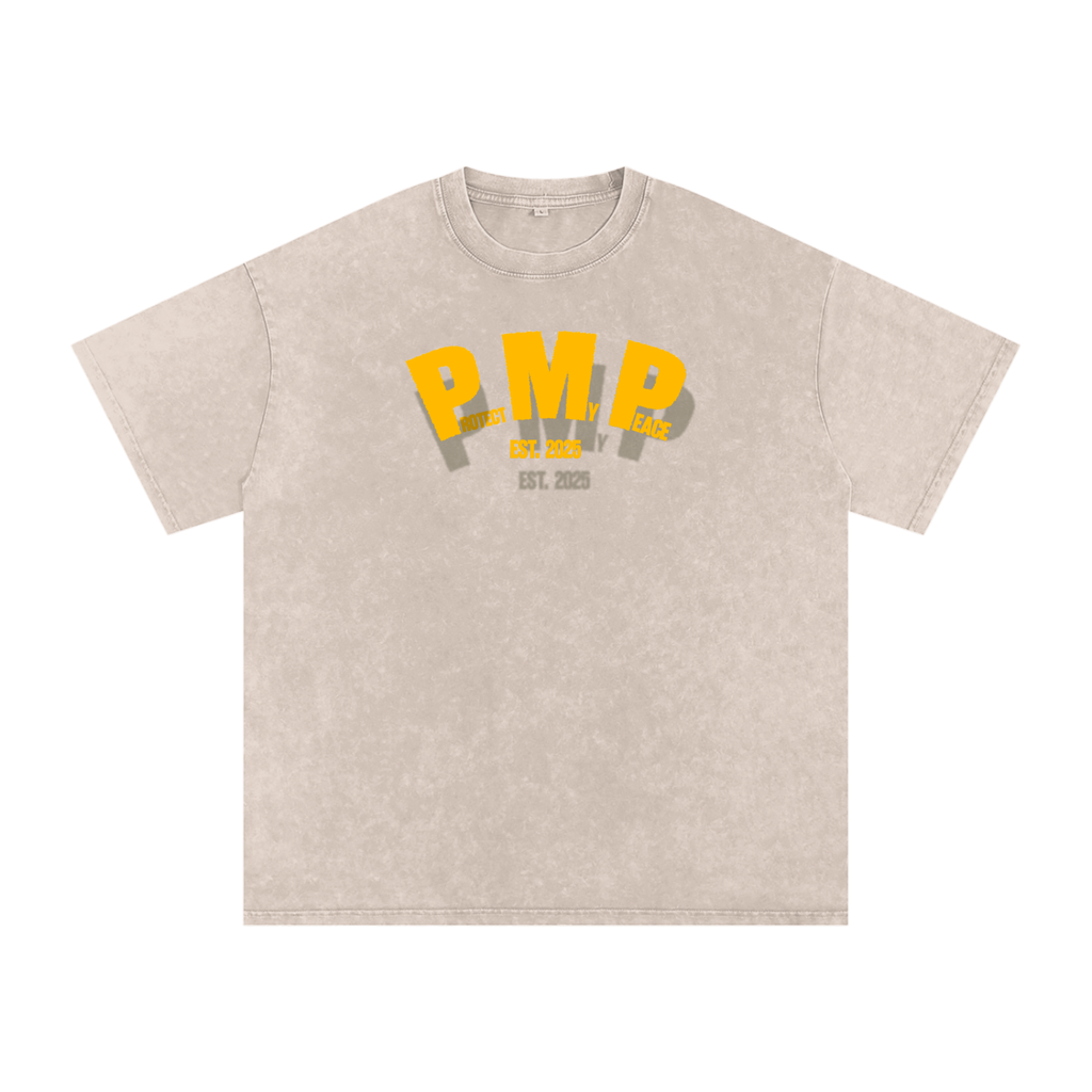 Acid Wash Oversize "PMP GRAPHIC" T-Shirt
