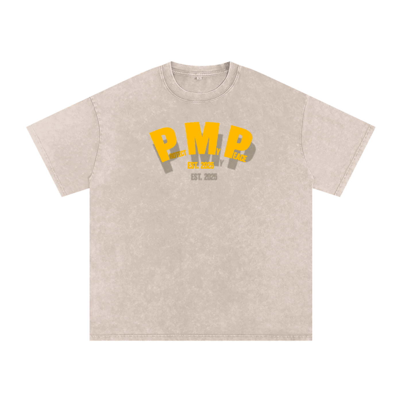 Acid Wash Oversize "PMP GRAPHIC" T-Shirt