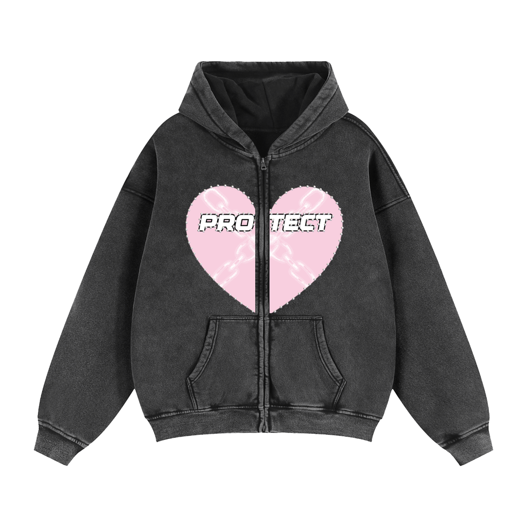 PROTECT YOUR HEART ZIP HOODIE