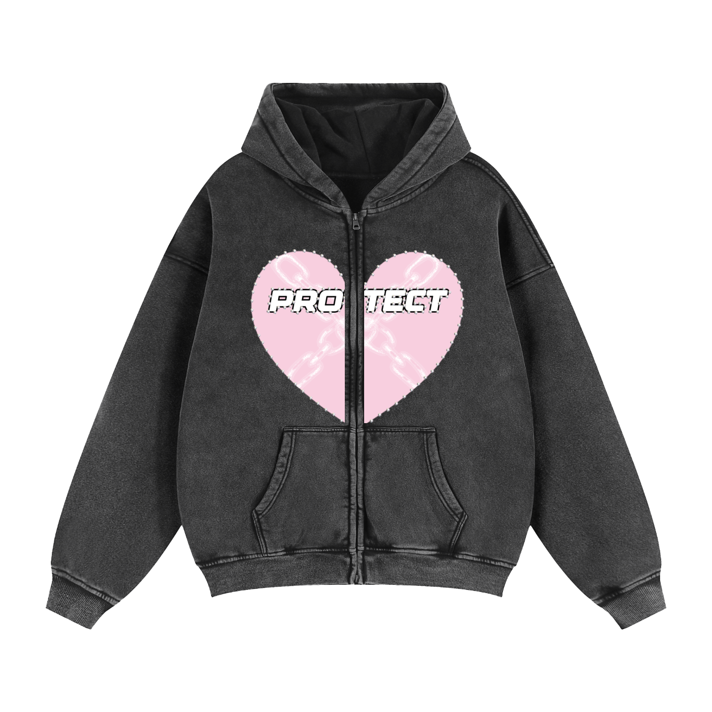 PROTECT YOUR HEART ZIP HOODIE