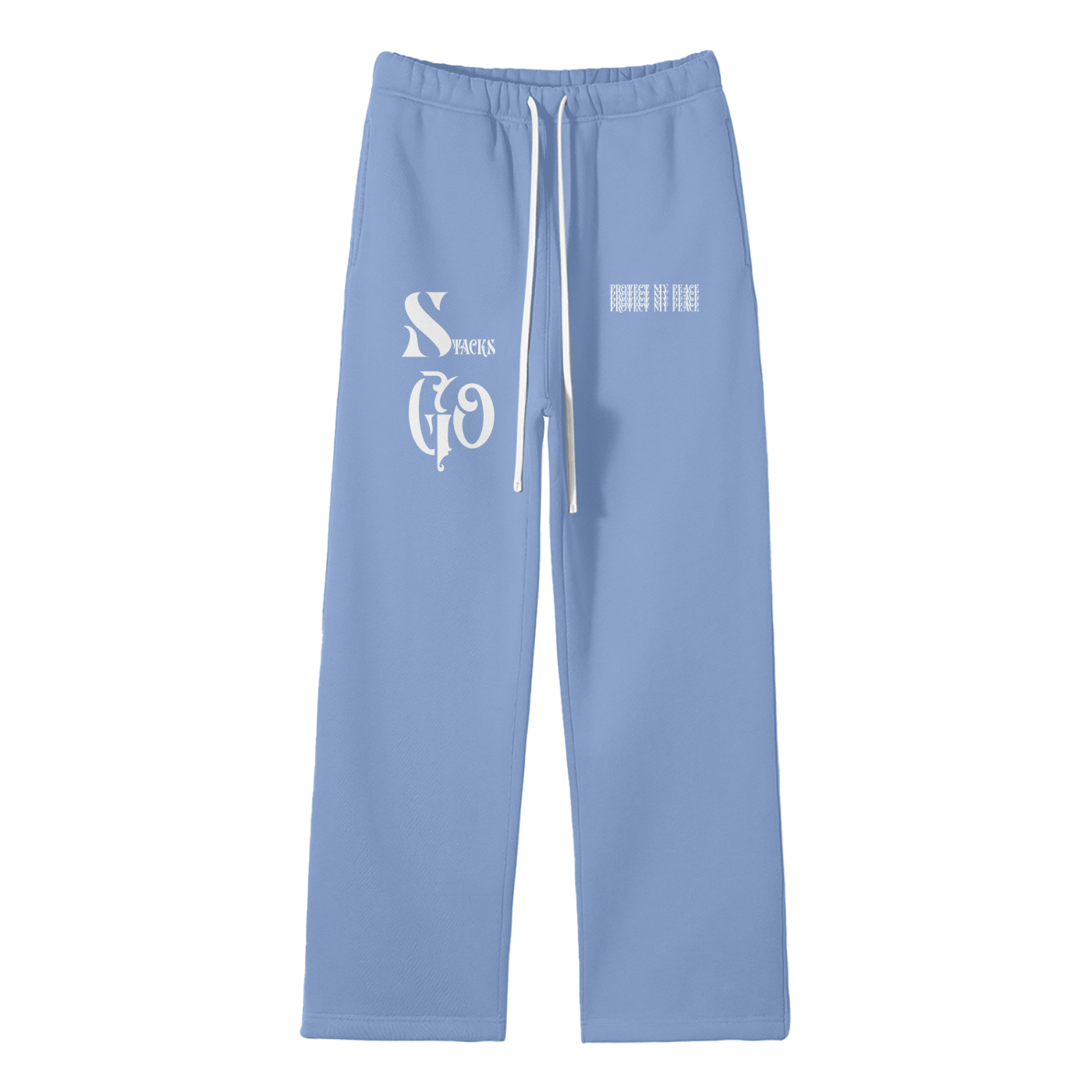 Streetwear Fleece Straight Leg Pants "Protect My Peace"