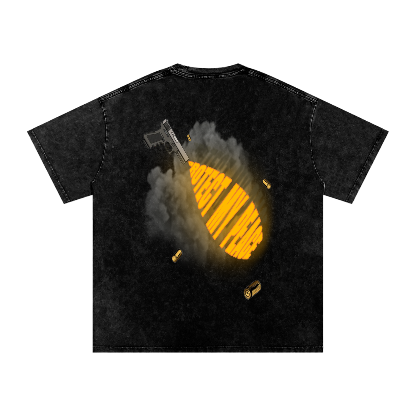 Acid Wash Oversize "PMP GRAPHIC" T-Shirt