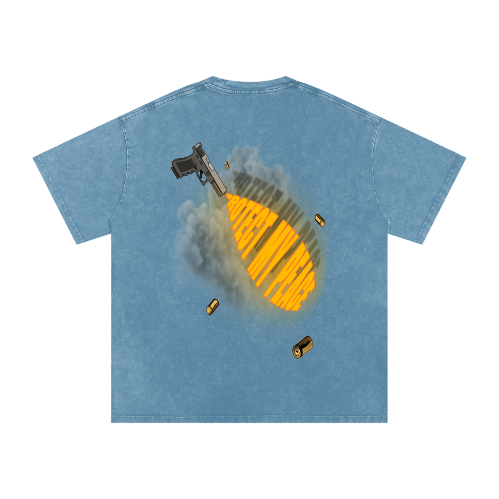 Acid Wash Oversize "PMP GRAPHIC" T-Shirt