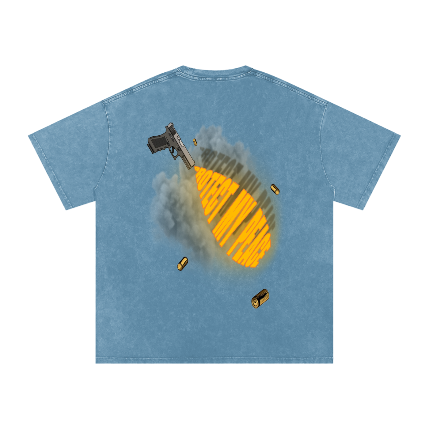 Acid Wash Oversize "PMP GRAPHIC" T-Shirt