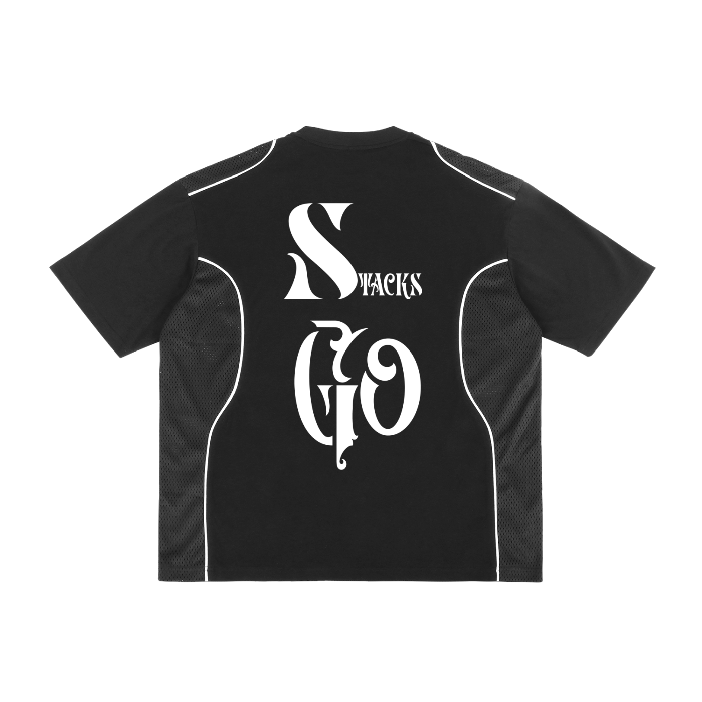 Contrast Piped "Protect My Peace" Panel T-Shirt