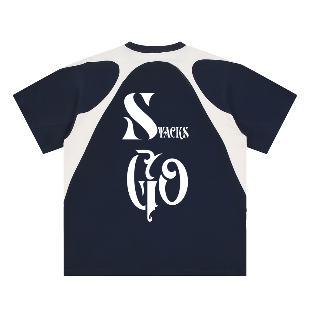 Contrast Panel Cotton "Protect My Peace" T-Shirt
