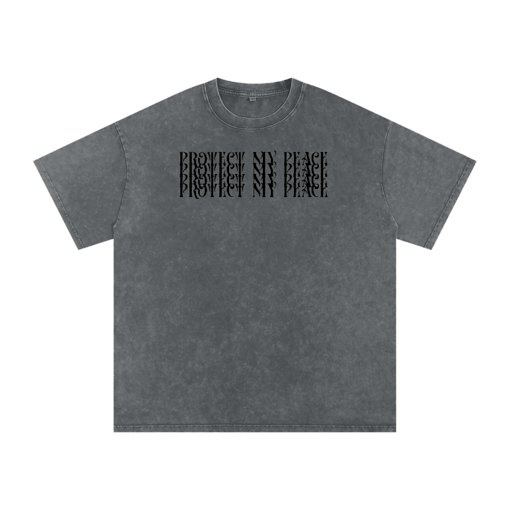 Acid Wash Oversize "Protect My Peace" T-Shirt
