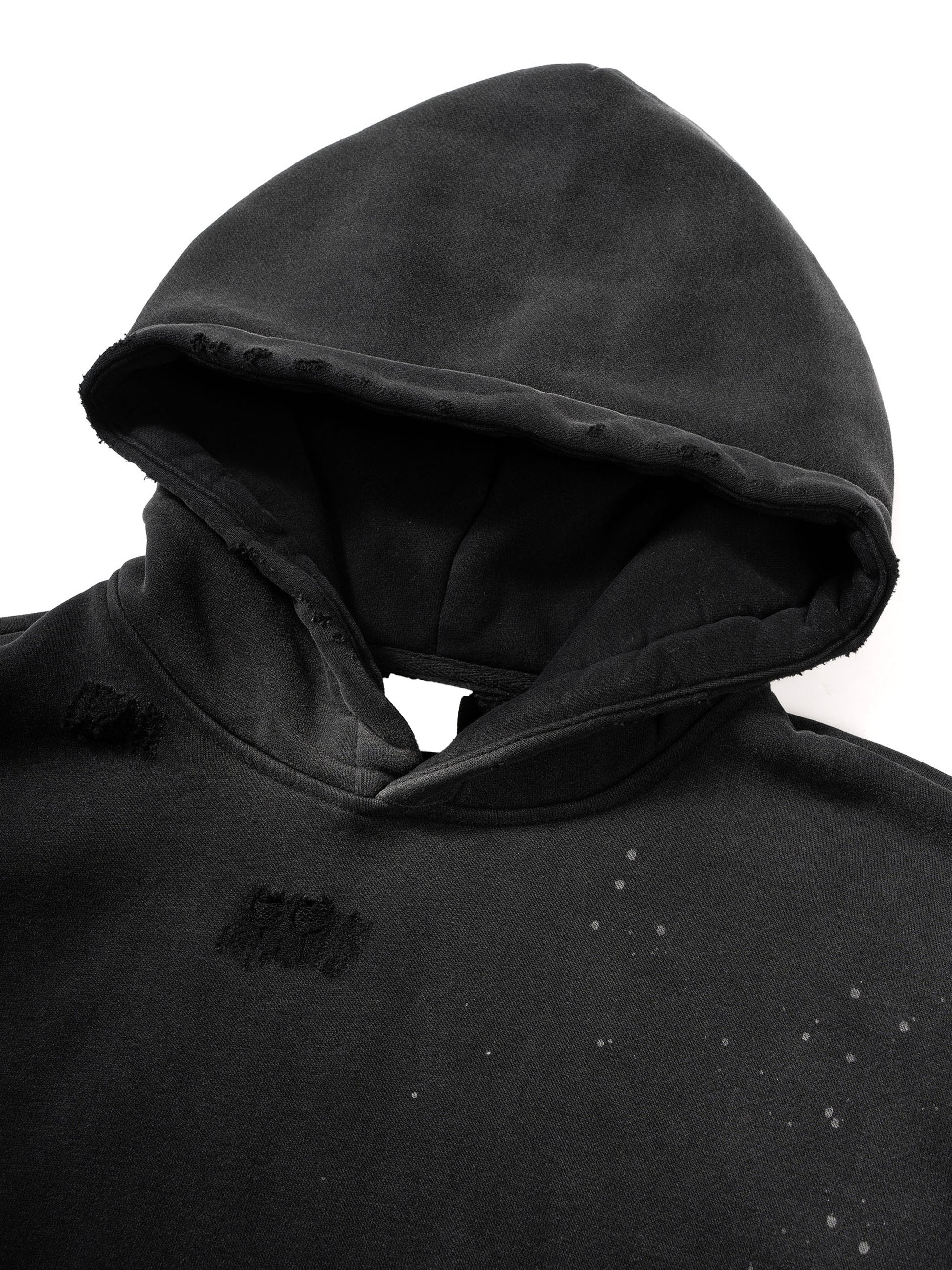 Vintage Wash Frayed Fleece "est 2025" Hoodie