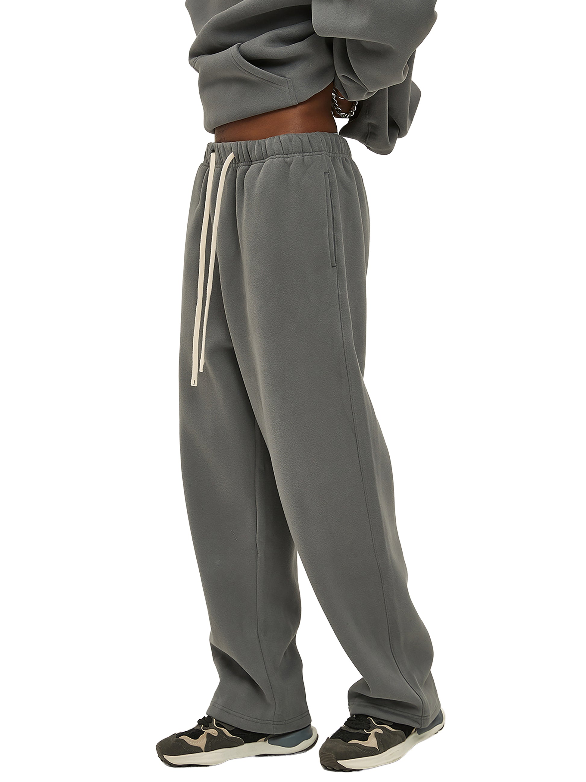 Streetwear Fleece Straight Leg Pants "Protect My Peace"