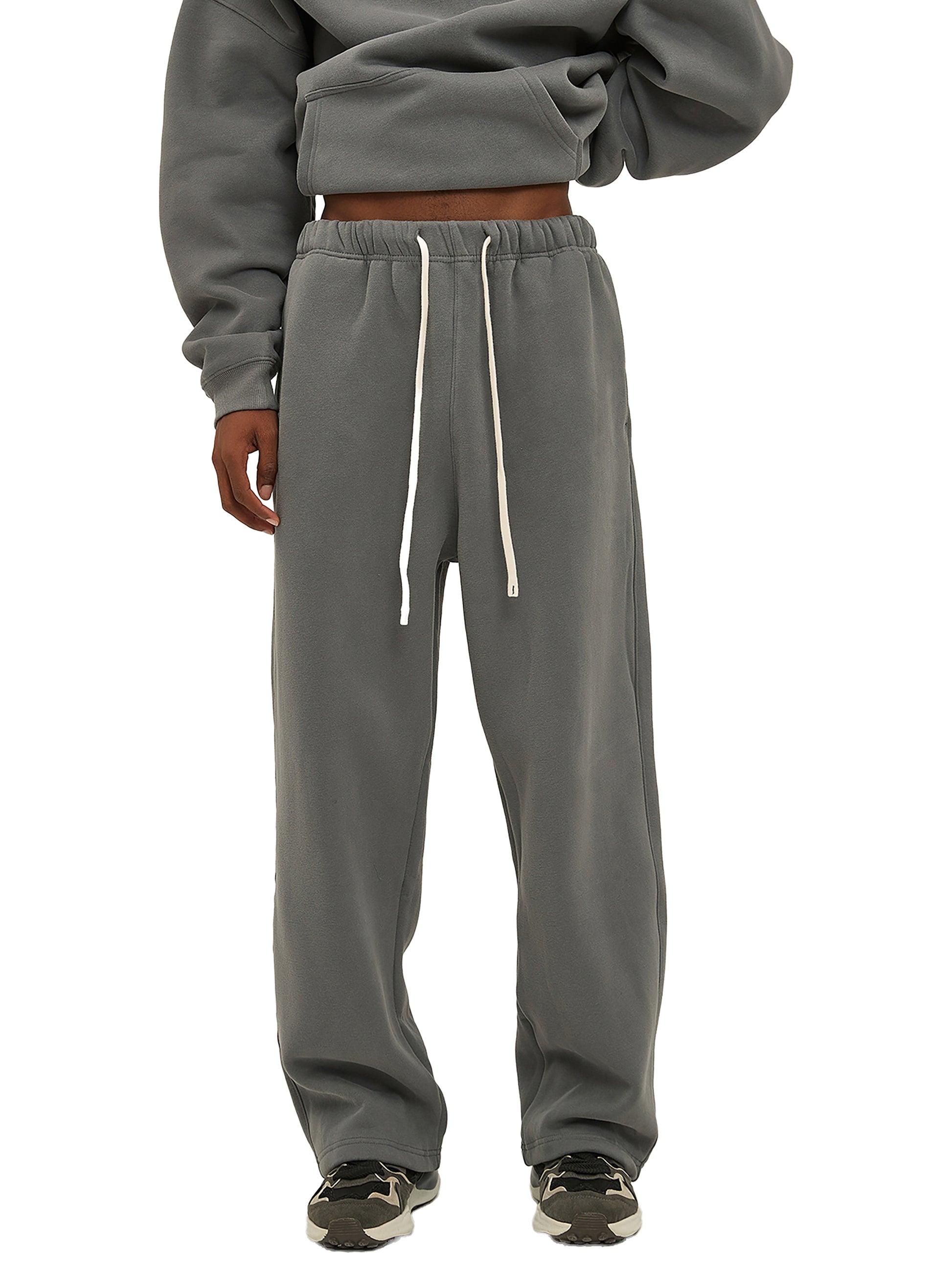 Streetwear Fleece Straight Leg Pants "Protect My Peace"